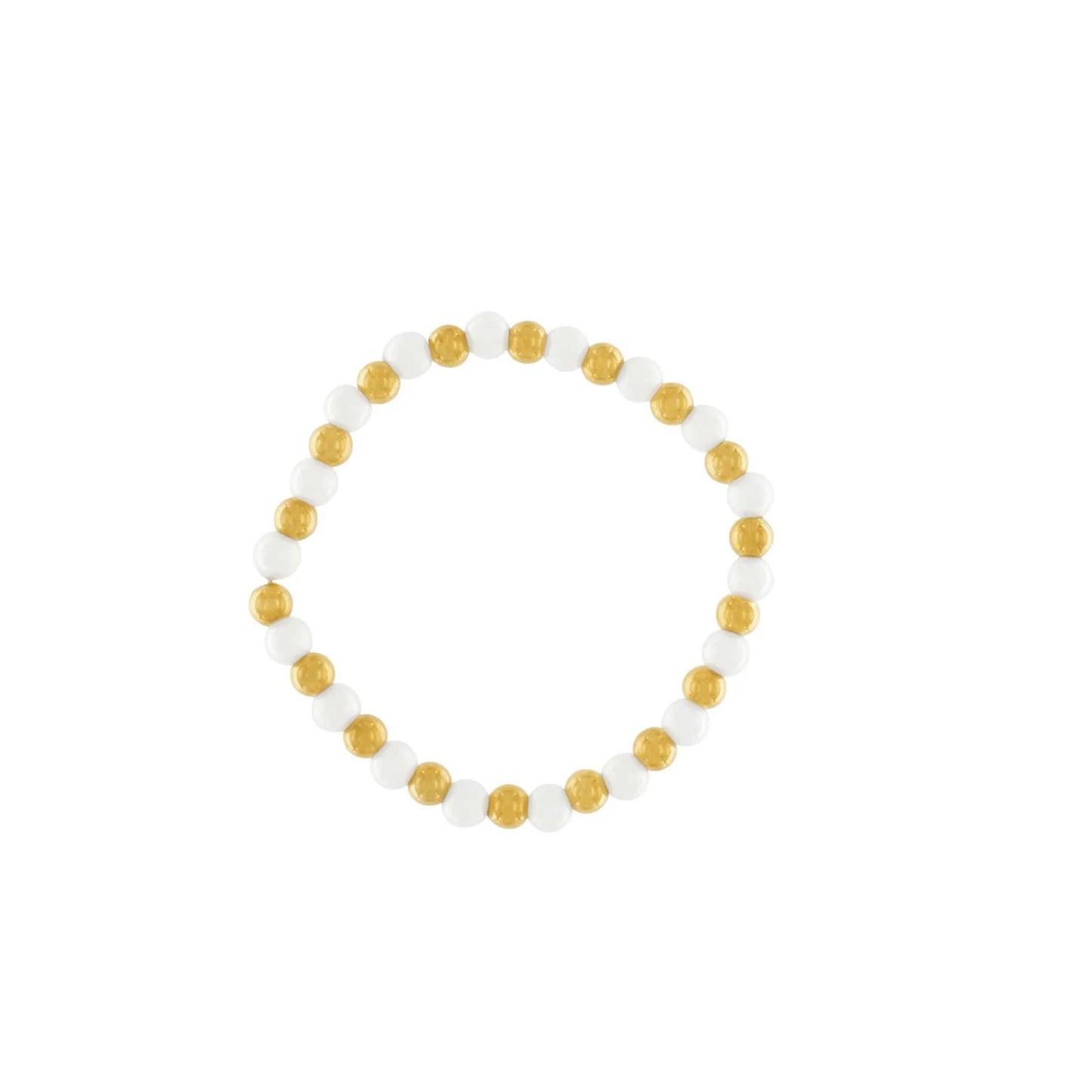 Joy Elastic Pearl Mix, wasserfestes Armband. 18 Karat vergoldet. Dänisch, Kopenhagen.
