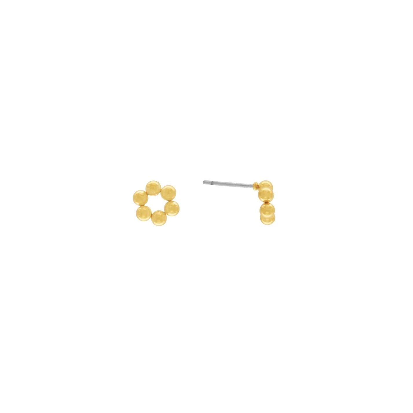Passion Waterproof Circle Ball øreringe. Guld plating. 18 karat guldbelægning. Dansk Copenhagen