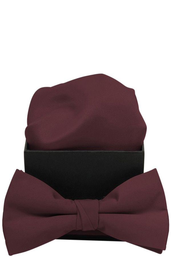 Moderne butterfly med matchende pynteklud. Red wine. Connexion Tie