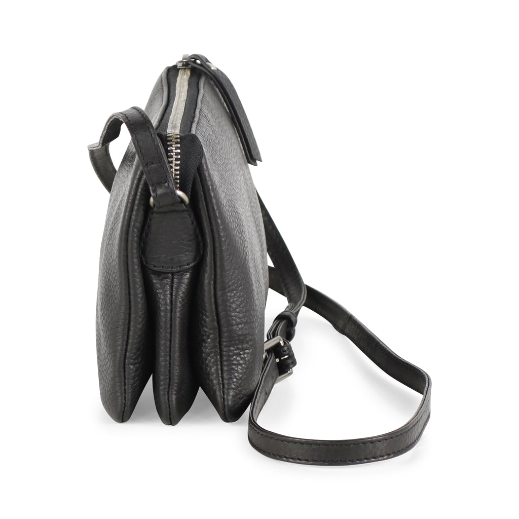 Vera Crossbody tasker. Sort crossbody lædertaske. Markberg