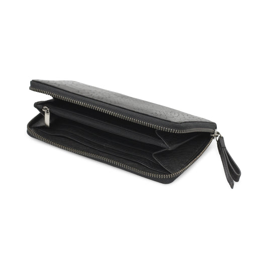 Geldbörse GrithMGB Geldbörse. Schlangenstruktur. Leder. Schwarz. Markberg