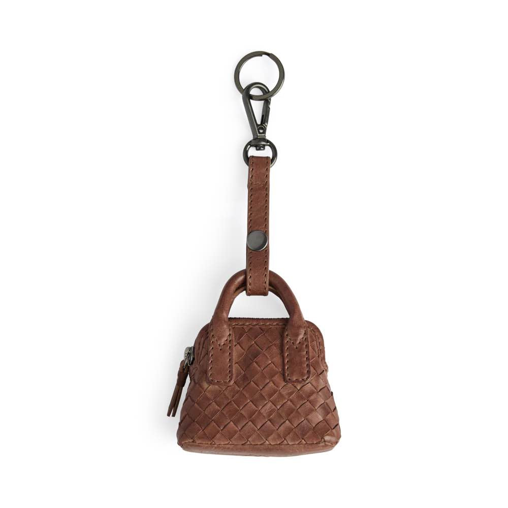 AmayaMBG nøglering charm. Flettet læder. Brun. Unisex. Markberg
