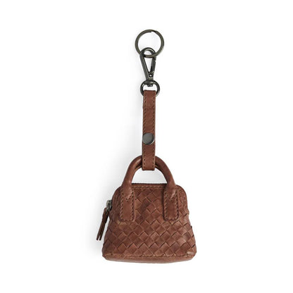 AmayaMBG nøglering charm. Flettet læder. Brun. Unisex. Markberg