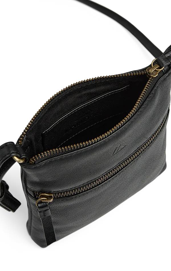 ArloMBG Crossbody tasker. Vintage. Sort. Læder. Markberg