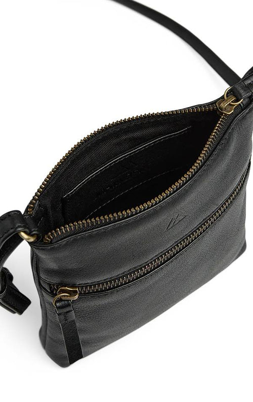 ArloMBG Crossbody tasker. Vintage. Sort. Læder. Markberg