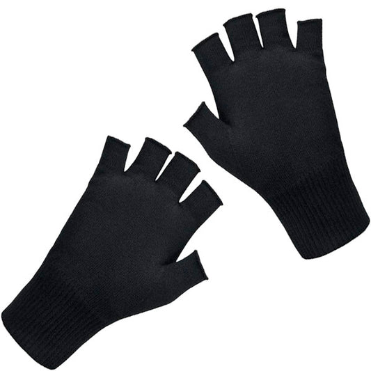 Terapeutiske fingerspidserne fri handsker. Unisex. Tynde.  Sort. ReflexWear