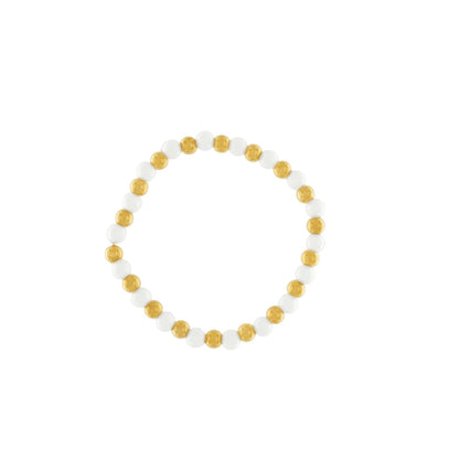 Joy Elastic Pearl Mix, wasserfestes Armband. 18 Karat vergoldet. Dänisch, Kopenhagen.