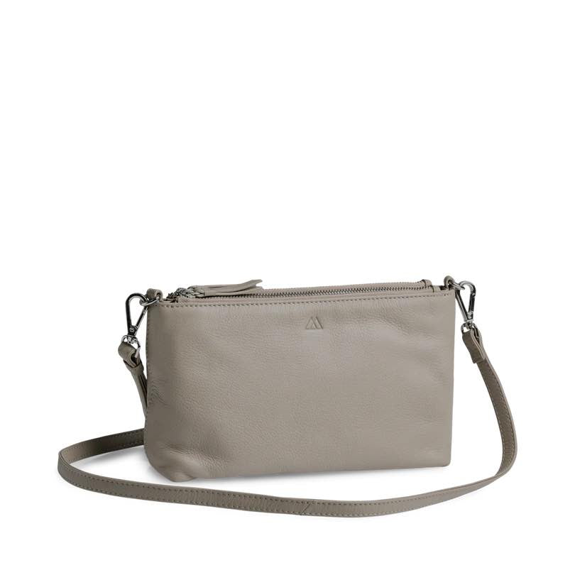 Sac bandoulière MikalaMBG. Sable blanc. Cuir. Markberg