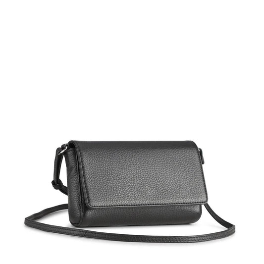 ClaudineMBG crossbody taske. Sort. Grain læderskind. Markberg