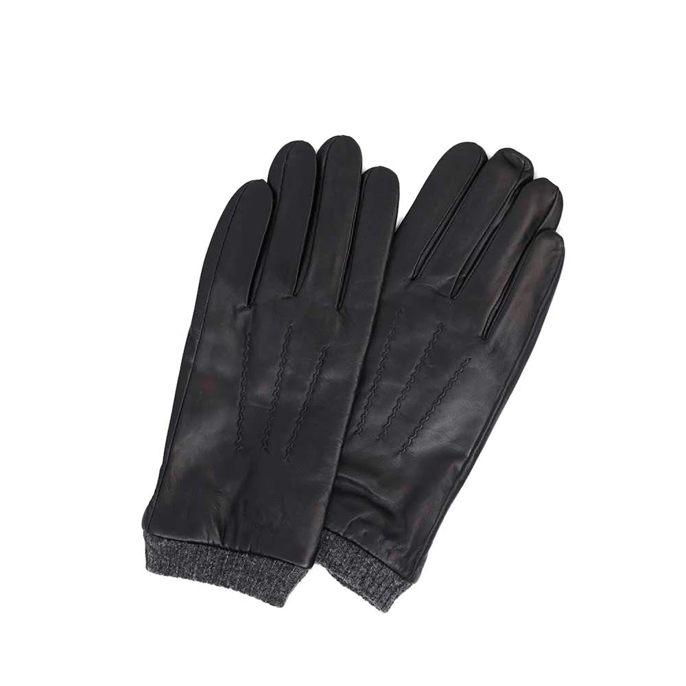 LouisMBG Glove herrehandsker. Lammeskind. Sort. Markberg