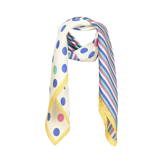 Tørklæde med dots. Viskose-silke. Gul. UpdateCPH