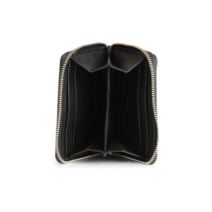 SelmaMBG Wallet Geldbörse. Narbenleder. Schwarz mit goldener Farbe. Markberg