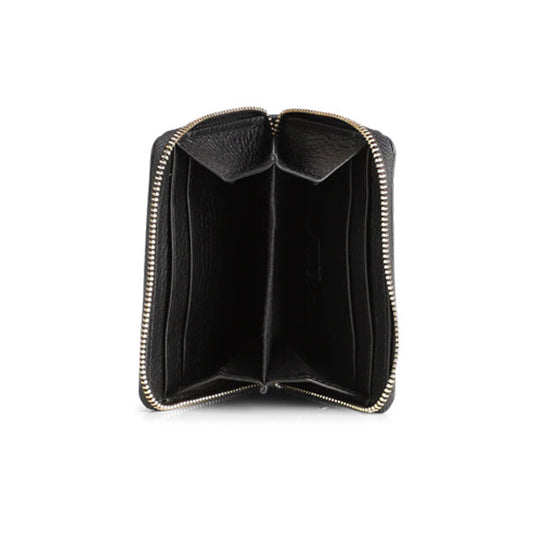 SelmaMBG Wallet Geldbörse. Narbenleder. Schwarz mit goldener Farbe. Markberg