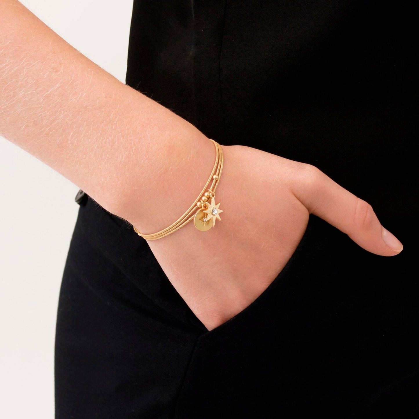 Star Simple Armbånd. Guldbelagt. Dansk Copenhagen