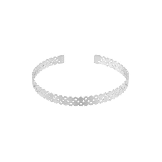 Theia Mini Dot Cuff armbånd. Sølvbelagt. Dansk Copenhagen