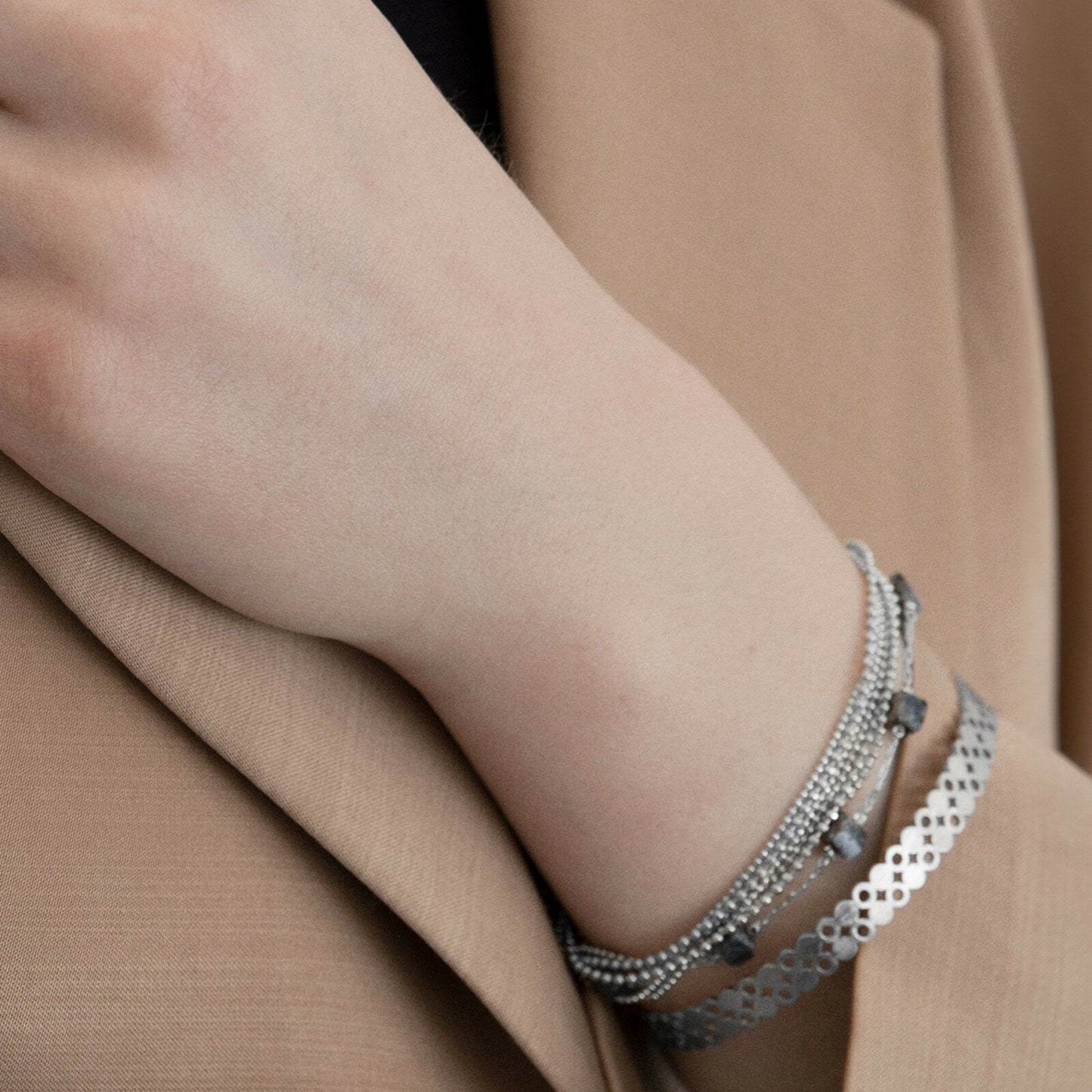 Theodora Chain armbånd. Sølvbelagt. Dansk Copenhagen
