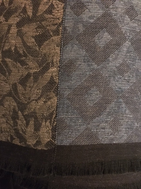 Fashion halstørklæde TLD. Unisex. Blå, brun og grå nuancer. Bomuld blend. Connexion Tie