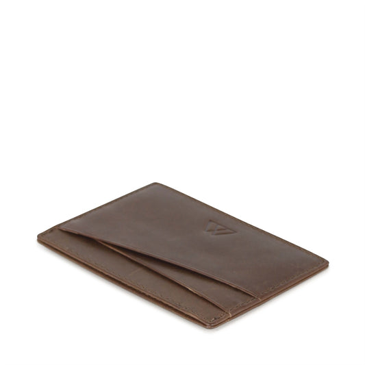 Kortholder Frey, antique. Læderskind. Chestnut. Markberg